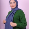 EMPROYAL SOF İPEK LEOPAR DESEN ŞAL GECE MAVİSİ