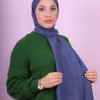 EMPROYAL SOF İPEK LEOPAR DESEN ŞAL GECE MAVİSİ