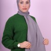 EMPROYAL SOF İPEK LEOPAR DESEN ŞAL GRİ