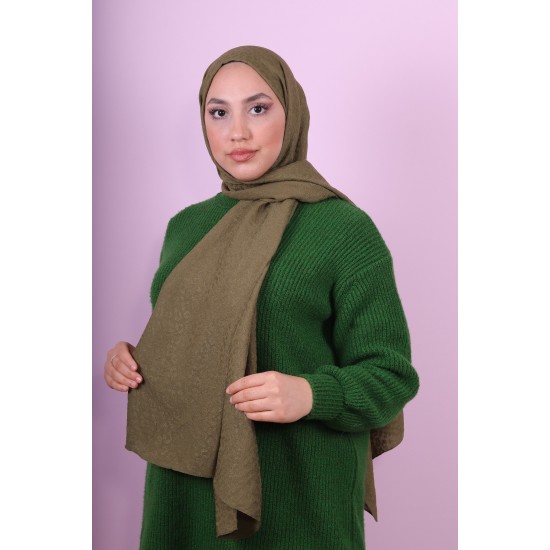 EMPROYAL SOF İPEK LEOPAR DESEN ŞAL HAKİ