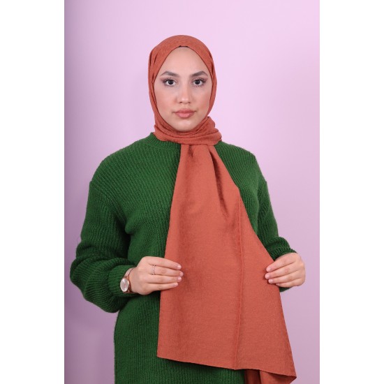 EMPROYAL SOF İPEK LEOPAR DESEN ŞAL TABA