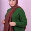 EMPROYAL SOF İPEK LEOPAR DESEN ŞAL TOPRAK