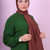 EMPROYAL SOF İPEK LEOPAR DESEN ŞAL TOPRAK