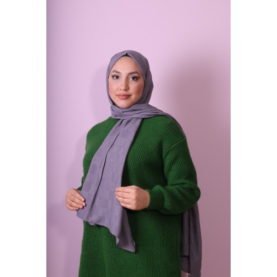 EMPROYAL SOFT İPEK DAMA ŞAL GRİ