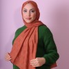 EMPROYAL SOFT İPEK DAMA ŞAL KİREMİT