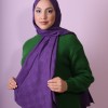 EMPROYAL SOFT İPEK DAMA ŞAL KOYU MOR