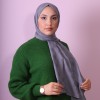 EMPROYAL SOFT İPEK DAMA ŞAL PASTEL GRİ