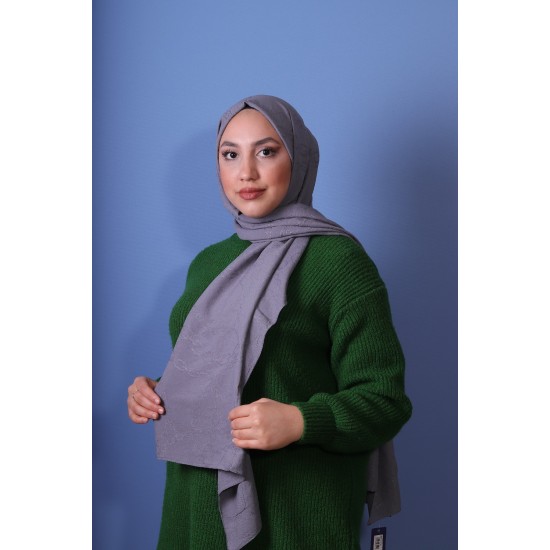 EMPROYAL SOFT İPEK ZİNCİR DESEN ŞAL ANTRASİT
