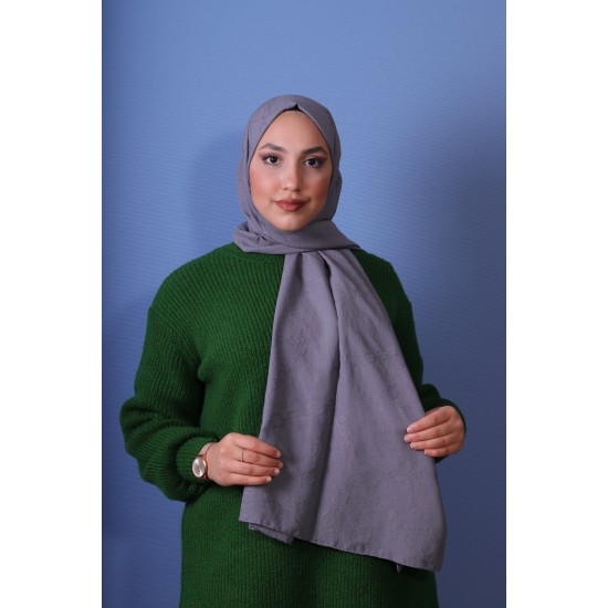EMPROYAL SOFT İPEK ZİNCİR DESEN ŞAL GRİ