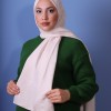 EMPROYAL SOFT İPEK ZİNCİR DESEN ŞAL KIRIK BEYAZ