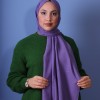 EMPROYAL SOFT İPEK ZİNCİR DESEN ŞAL KOYU LİLA