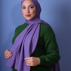 EMPROYAL SOFT İPEK ZİNCİR DESEN ŞAL KOYU LİLA