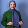 EMPROYAL SOFT İPEK ZİNCİR DESEN ŞAL KOYU MAVİ