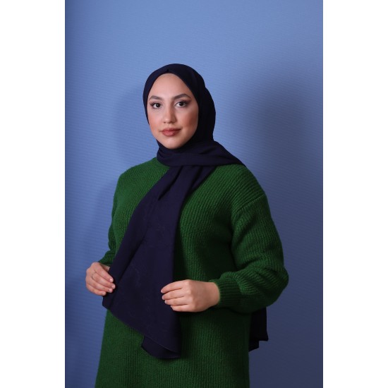 EMPROYAL SOFT İPEK ZİNCİR DESEN ŞAL LACİVERT