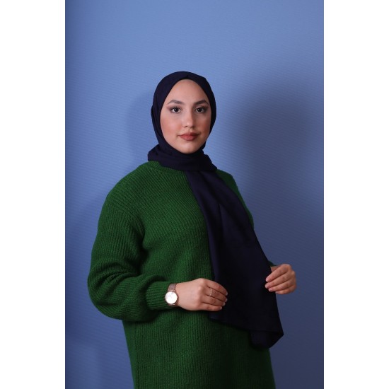 EMPROYAL SOFT İPEK ZİNCİR DESEN ŞAL LACİVERT
