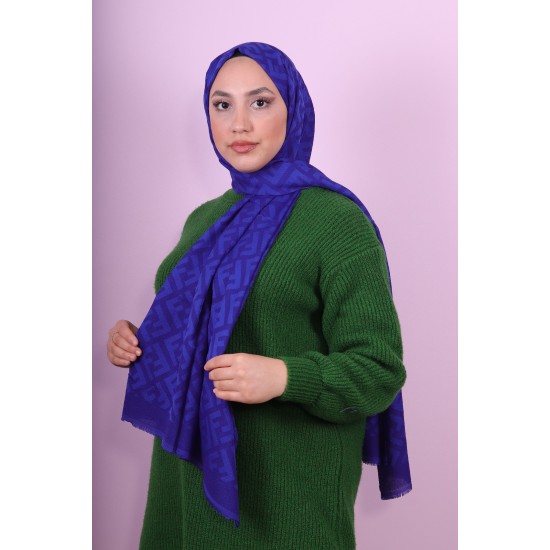 FENDİ COTTON ŞAL GECE MAVİSİ