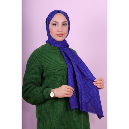 FENDİ COTTON ŞAL GECE MAVİSİ