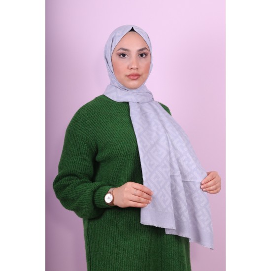 FENDİ COTTON ŞAL GÜMÜŞ