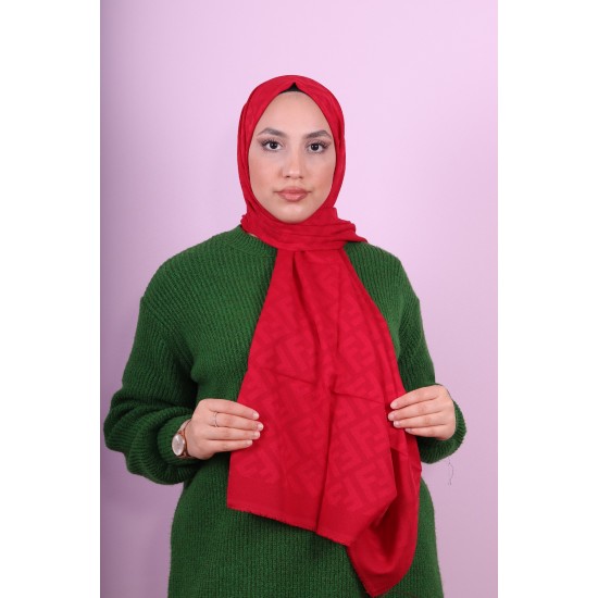 FENDİ COTTON ŞAL KIRMIZI