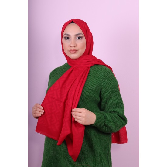 FENDİ COTTON ŞAL KIRMIZI