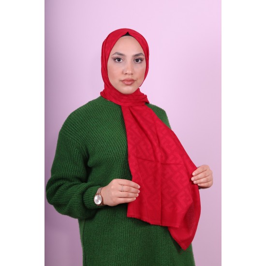 FENDİ COTTON ŞAL KIRMIZI