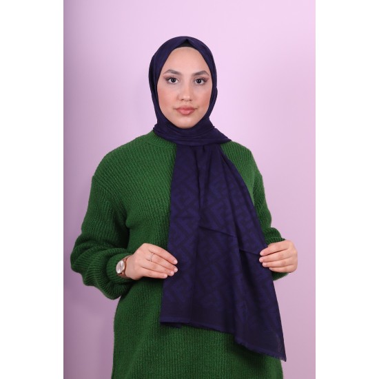 FENDİ COTTON ŞAL LACİVERT