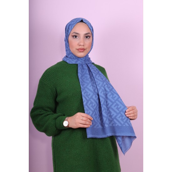 FENDİ COTTON ŞAL MAVİ