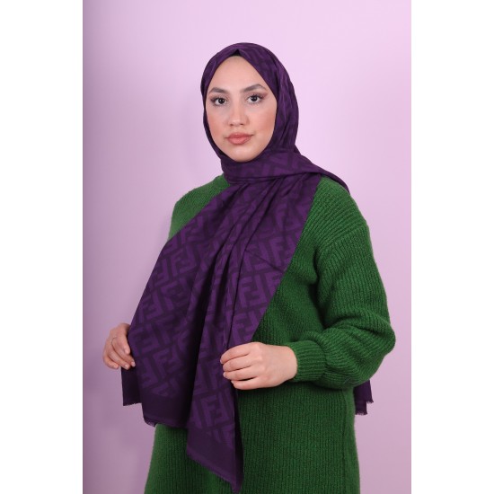FENDİ COTTON ŞAL MENEKŞE