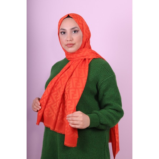 FENDİ COTTON ŞAL ORANJ