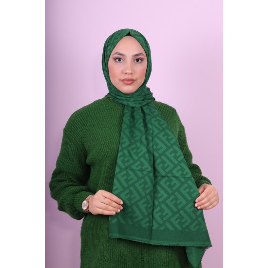 FENDİ COTTON ŞAL ZÜMRÜT