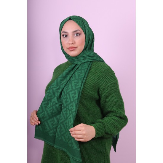 FENDİ COTTON ŞAL ZÜMRÜT