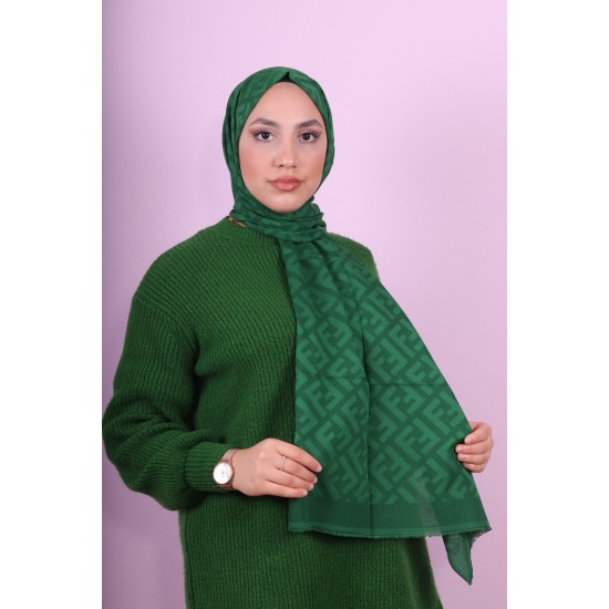 FENDİ COTTON ŞAL ZÜMRÜT
