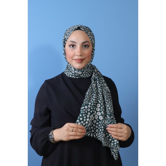 FİVE COTTON ŞAL 14529-1 KOYU PETROL YEŞİLİ