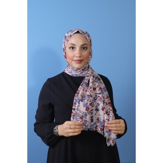 FİVE COTTON ŞAL 14575-1 BORDO-MAVİ