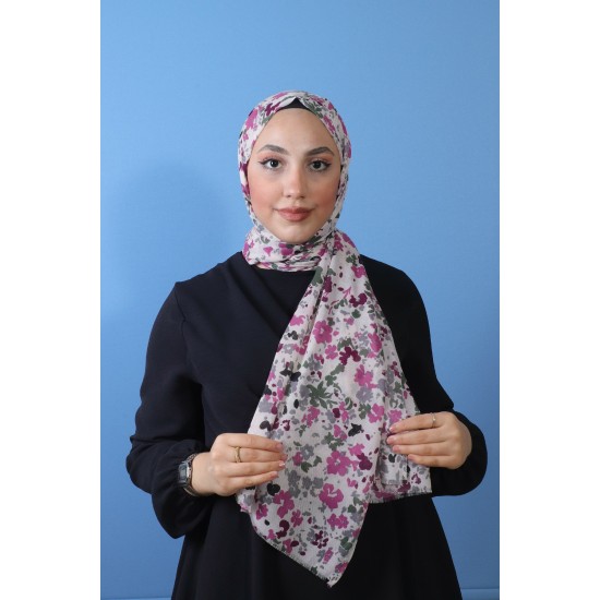 FİVE COTTON ŞAL 14575-1 PEMBE-GRİ
