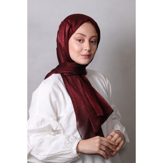 HAREM SCARF IŞILTILI ŞAL - BORDO