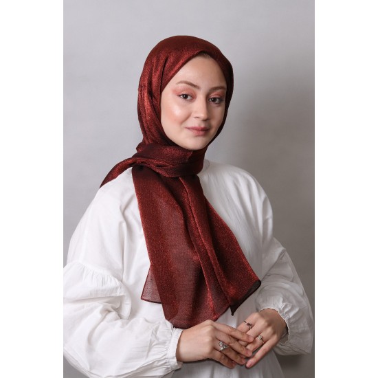 HAREM SCARF IŞILTILI ŞAL - ORANJ