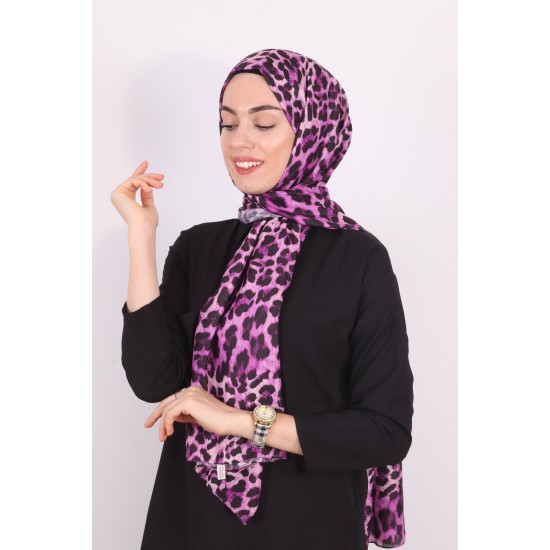 HAREM SCARF LEOPAR ŞAL FUŞYA