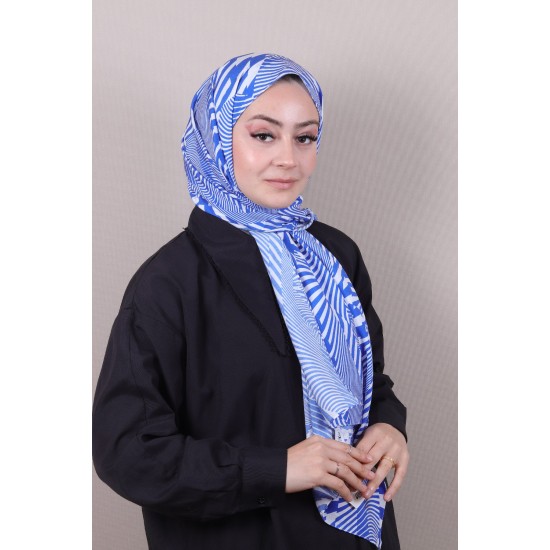 HAREM SCARF MONALİZA GEOMETRİK  ŞAL - SAKS