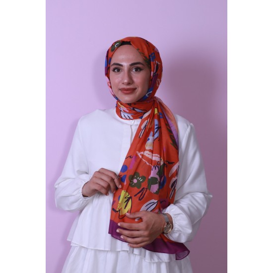 HAREM SCARF SOFT ŞAL 3086 V40-ORANJ