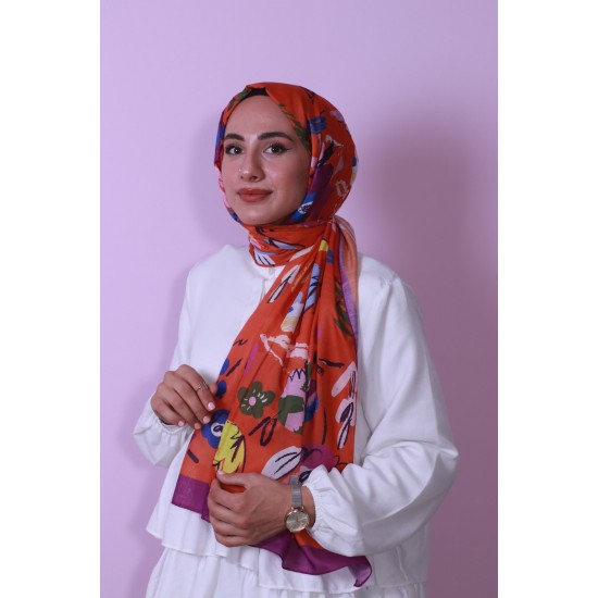 HAREM SCARF SOFT ŞAL 3086 V40-ORANJ