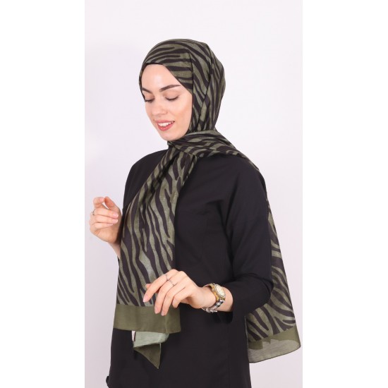 HAREM SCARF ZEBRA ŞAL HAKİ