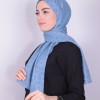 İPEKSİ JAKAR PETEK DESEN ŞAL AÇIK MAVİ