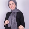 İPEKSİ JAKAR PETEK DESEN ŞAL KOYU GRİ