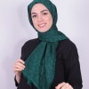 İPEKSİ JAKAR PETEK DESEN ŞAL ZÜMRÜT