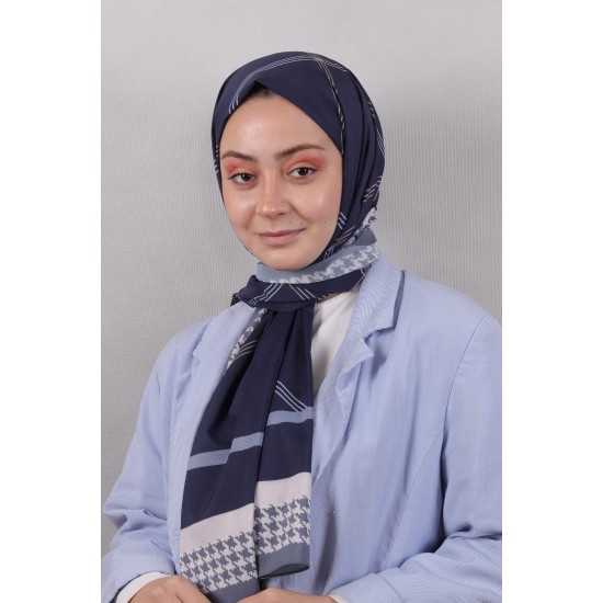 LEVİDOR ELAGANCE DESENLİ ŞAL MODEL 2 - LACİVERT