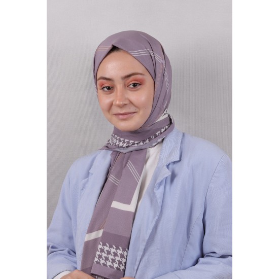 LEVİDOR ELAGANCE DESENLİ ŞAL MODEL 2 - LİLA