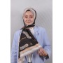 LEVİDOR ELAGANCE DESENLİ ŞAL MODEL 7 - SİYAH GOLD