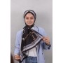 LEVİDOR ELAGANCE DESENLİ ŞAL MODEL 7 - SİYAH GRİ