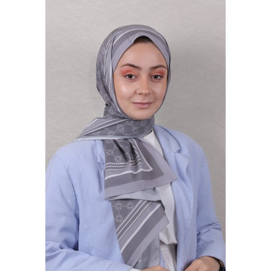 LEVİDOR ELAGANCE DESENLİ ŞAL MODEL 8 - ANTRASİT